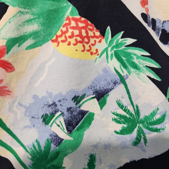 Talbots Blue Green Black Tropical Beach Print Straight A Line Skirt - Size 6 - Picture 4 of 8